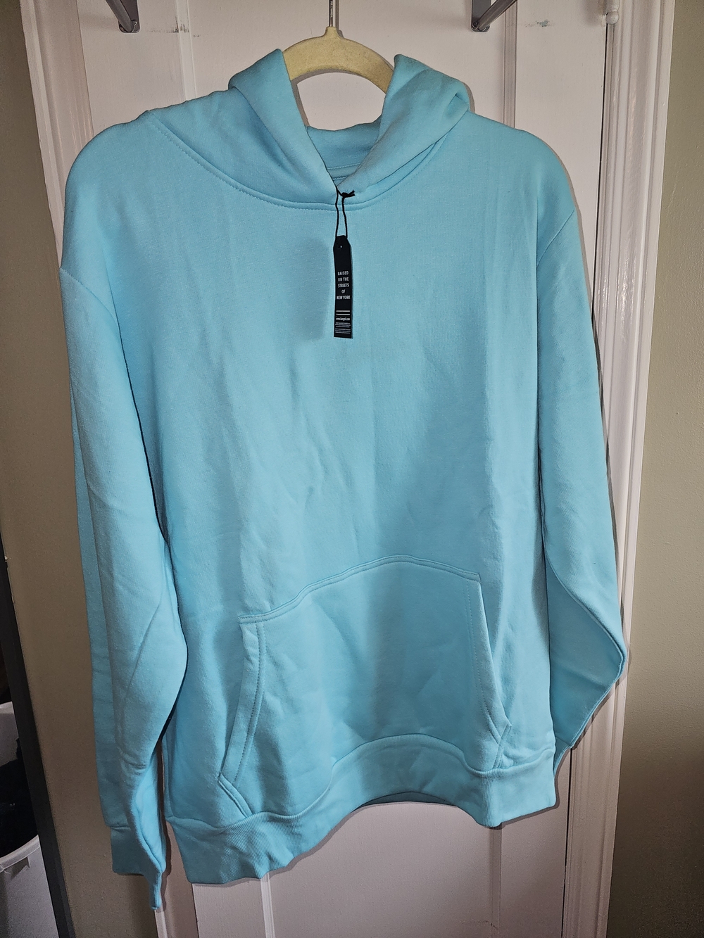 Kangol Men's Light Blue Crewneck Hoodie Sweatshirt